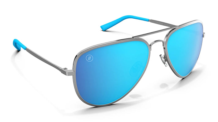 Blue Angel Polarized Aviator Sunglasses - Blue Mirror Lens 