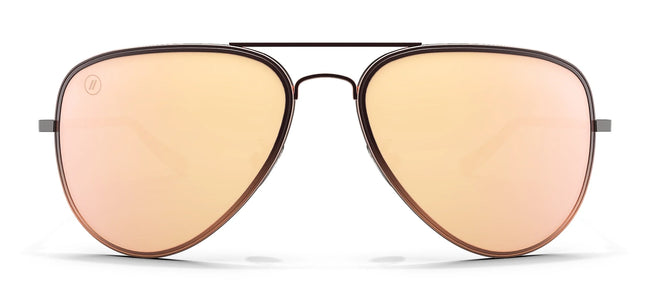 Heavenly Shine Polarized Sunglasses - Champagne Mirror Lens & Matte Black Fade to Blush Frame Sunglasses | $48 US | Blenders Eyewear