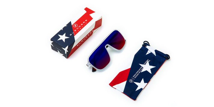 New Quiksilver Sunglasses USA Red White Blue America Blenders