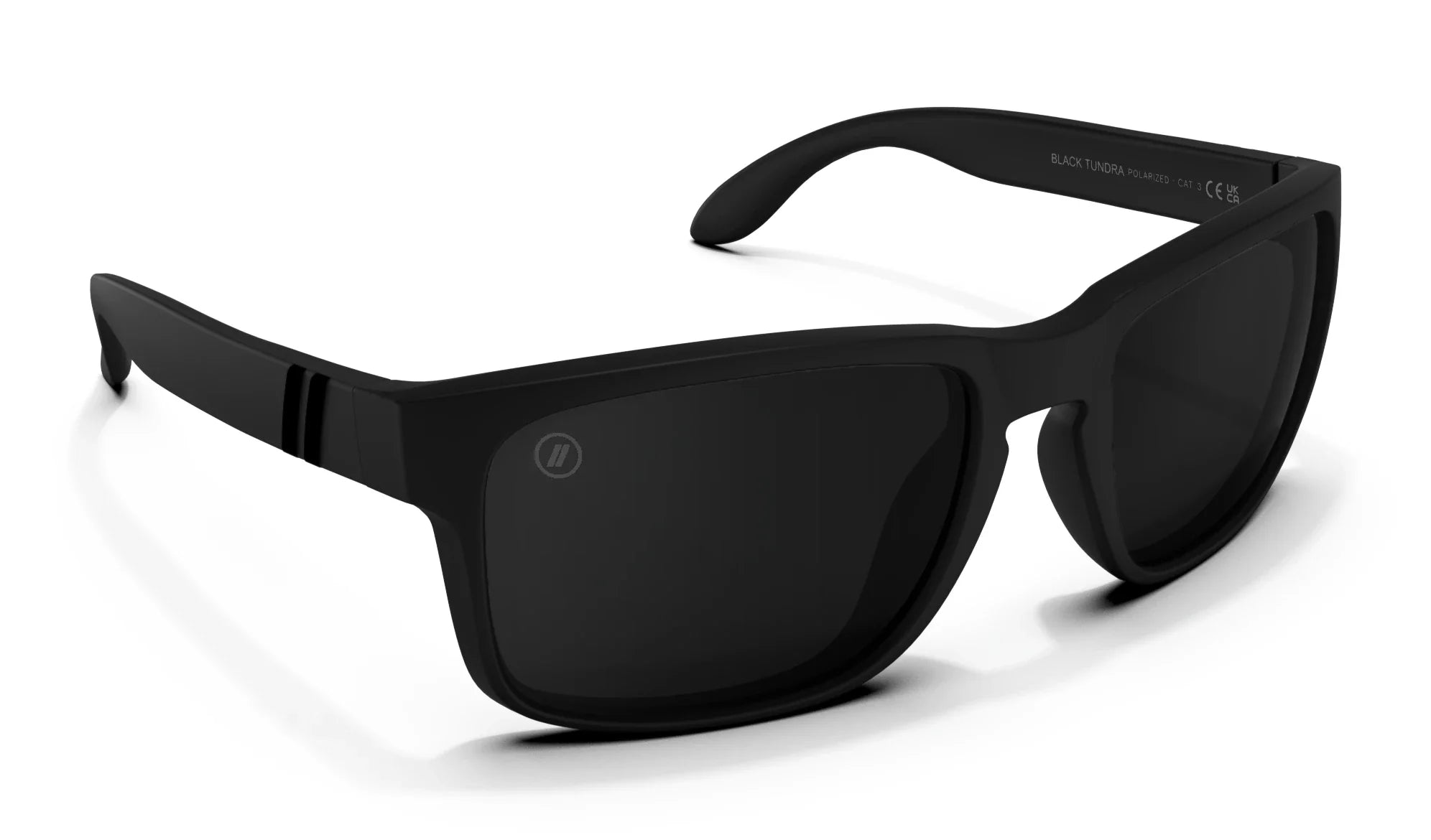 Black Tundra Polarized Sunglasses - Black Frame & Smoke Lens