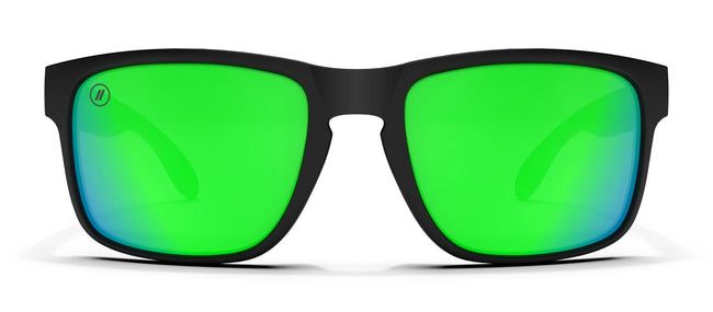 Celtic Light Polarized Sunglasses - Green Mirror Lens & Black Frame Sunglasses | $48 US | Blenders Eyewear