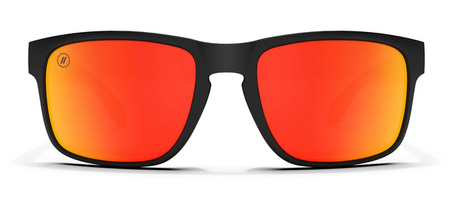 Red Strike Polarized Sunglasses - Black Frame & Red Mirror Lens