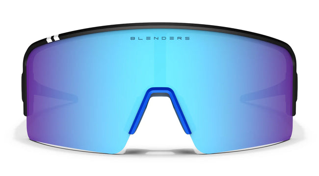 Breaker Point Wrap Around Sunglasses - Polarized Full Shield Blue Lens & Matte Black Rubber Frame Sunglasses | $58 US | Blenders Eyewear