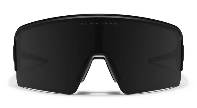 Jet Line Wrap Around Sunglasses - Polarized Full Shield Smoke Lens & Satin Metallic Black Frame Sunglasses | $58 US | Blenders Eyewear