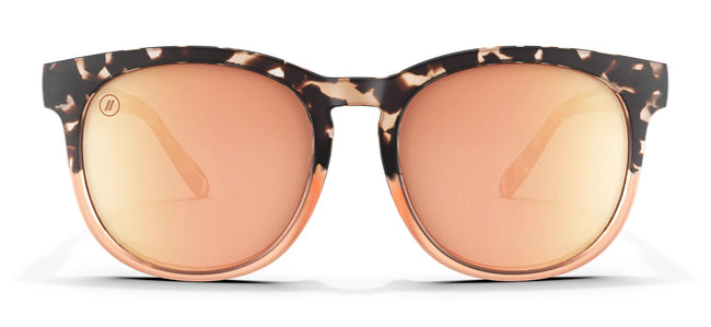 Heart Rush Polarized Sunglasses - Matte Crystal Peach & Black Tortoise Frame & Champagne Mirror Lens Sunglasses | $38 US | Blenders Eyewear