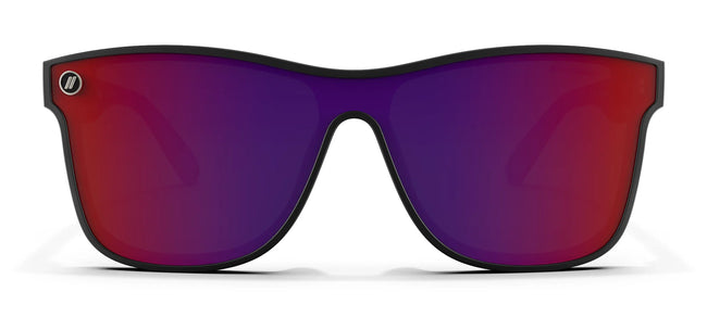 Crimson Night Polarized Sunglasses - Black Red Shield Lens & Black Cat Eye Frame Sunglasses | $58 US | Blenders Eyewear