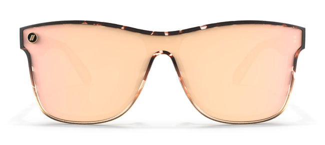 Lion Heart Polarized Sunglasses - Shield Lens & Crystal Peach Tortoise Fade Frame Sunglasses | $58 US | Blenders Eyewear