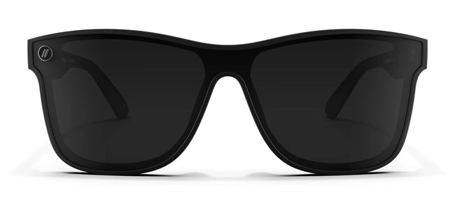 Nocturnal Q X2 Polarized Sunglasses - Smoke Colored Shield Lens & Matte Black Frame Sunglasses | $58 US | Blenders Eyewear