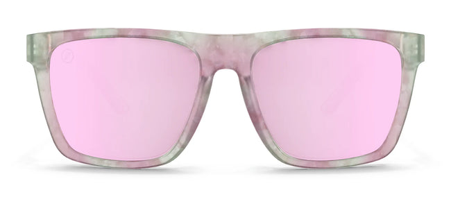 Pretty Gangsta Polarized Sunglasses - Pink Mirrored Lens With Grey & Pink Tortoise Frame Sunglasses | $68 US | Blenders Eyewear