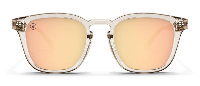 Sweet Diva Polarized Sunglasses - Champagne Mirror Lens & Gloss Crystal Grey Frame Sunglasses | $49 US | Blenders Eyewear