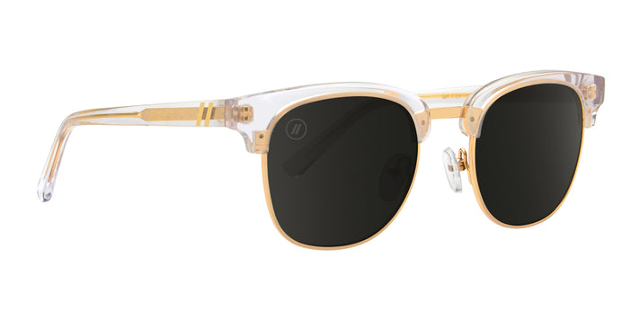 Modern Architect Polarized Sunglasses - Transparent with Gold Stainless ...